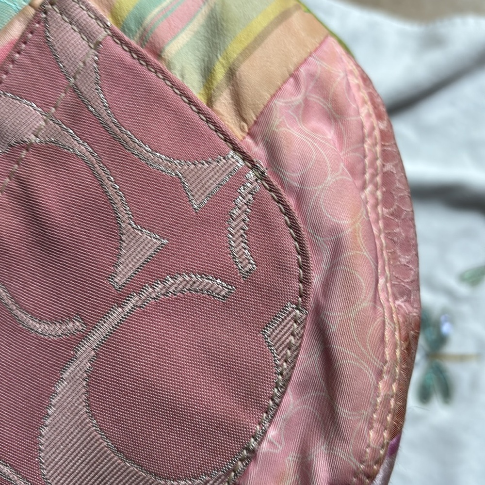 Vintage Colorful/Pastel Patchwork Coach Bag - Picture 7 of 13